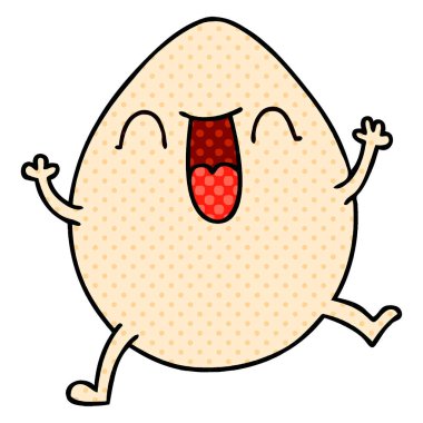 çizgi roman tarzı ilginç karikatür yumurta