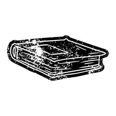 Grunge simgesi kırmızı günlüğünün sıkıntılı