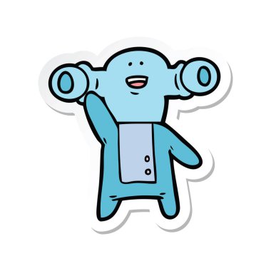 etiket sallayarak bir dost çizgi film yabancı