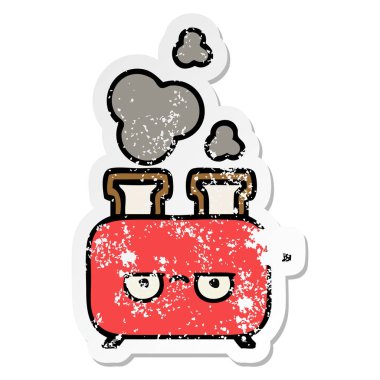 sevimli çizgi dolusu sıkıntılı etiket