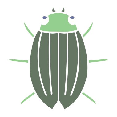 ilginç karikatür böceği el çekilmiş