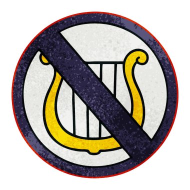 retro grunge doku çizgi film yok harps izin işaret