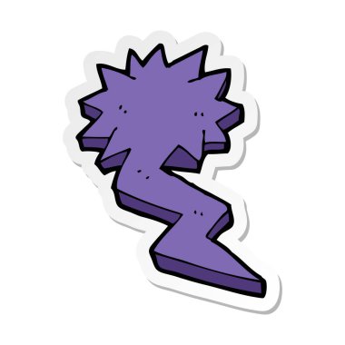 etiket bir karikatür yıldırım cıvata sembol