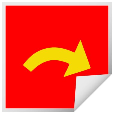 etiket karikatür bir işaretçi ok peeling Meydanı