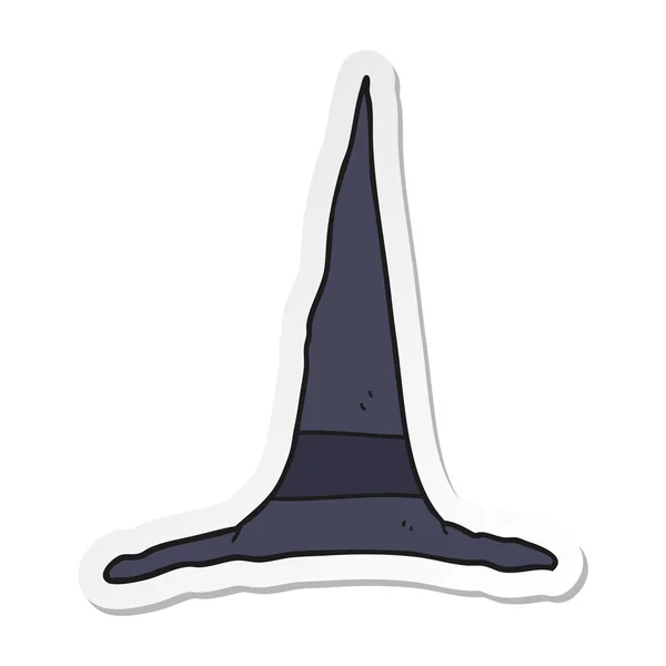 Adesivo Cappello Strega Cartone Animato — Vettoriale Stock