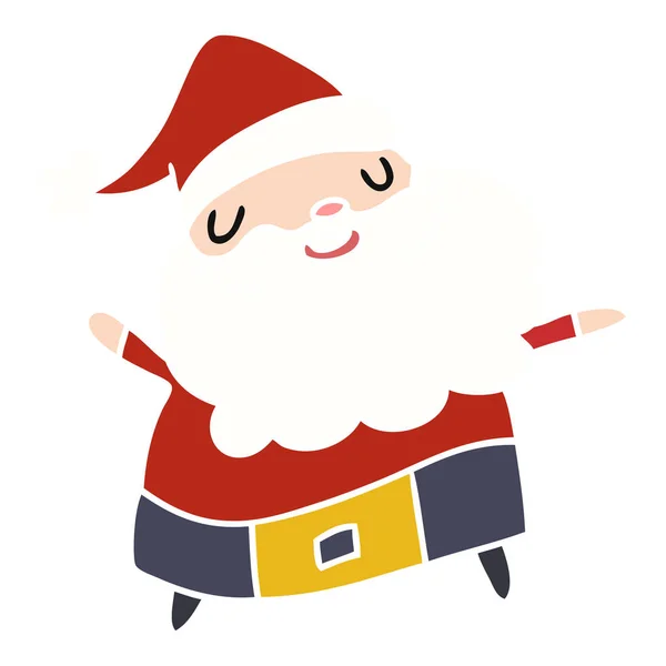 Cartoon Illustration Kawaii Santa Claus — Stock Vector