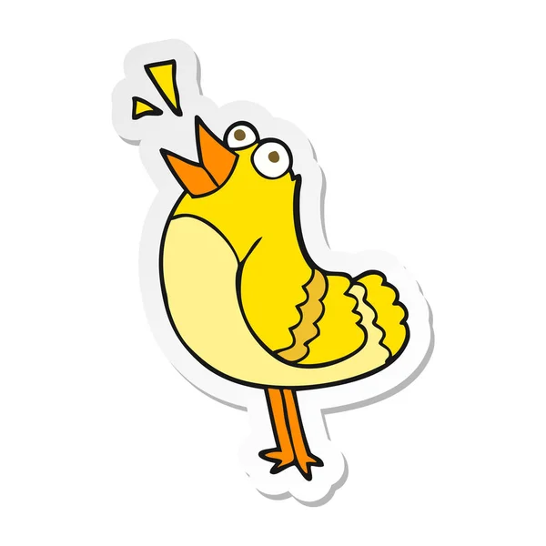 Pegatina Pájaro Dibujos Animados — Vector de stock