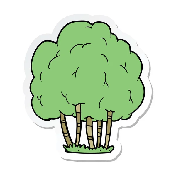 Etiqueta de uma árvore de desenho animado —  Vetores de Stock