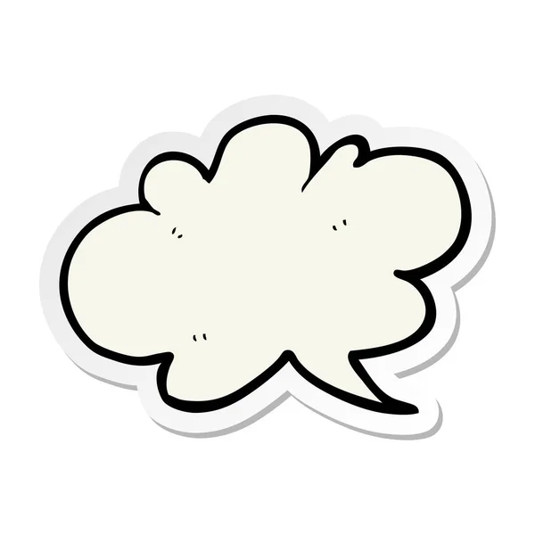 Αυτοκόλλητο από ένα συννεφάκι ομιλίας σύννεφο κινουμένων σχεδίων — Διανυσματικό Αρχείο