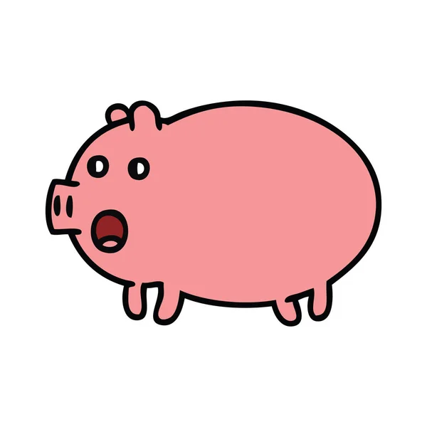 Χαριτωμένα κινούμενα σχέδια γουρούνι — Διανυσματικό Αρχείο