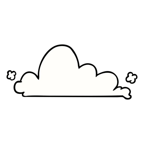 Garabato Dibujado Mano Una Nube Blanca — Vector de stock