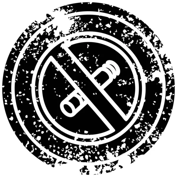 Zoufalý Ikonu Symbol Zákaz Kouření — Stockový vektor