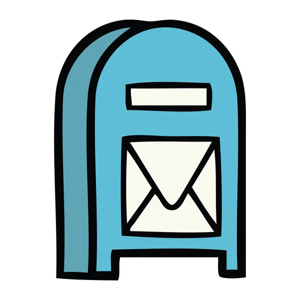 Caixa de correio bonito desenhos animados —  Vetores de Stock