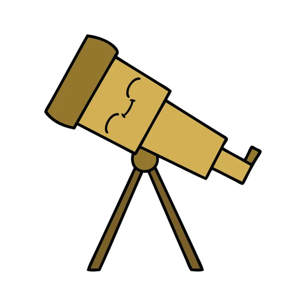 Desenho Animado Bonito Telescópio —  Vetores de Stock