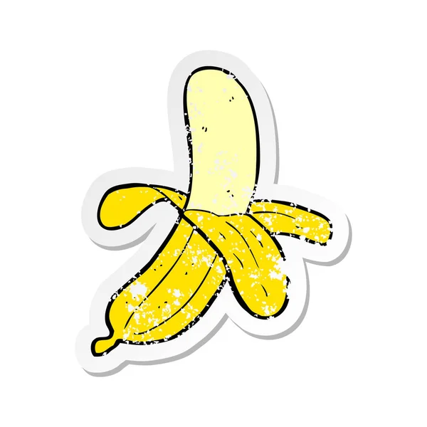 Retro Trudnej Sytuacji Naklejki Cartoon Banana — Wektor stockowy