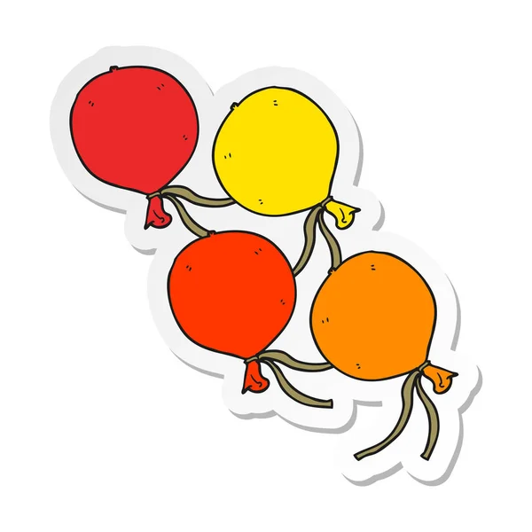 Sticker Van Een Cartoon Ballonnen — Stockvector