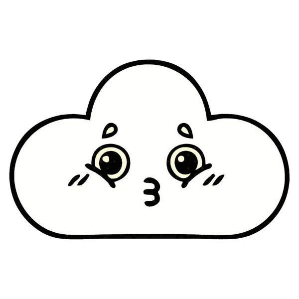 雲の漫画のスタイルの漫画 — ストックベクタ