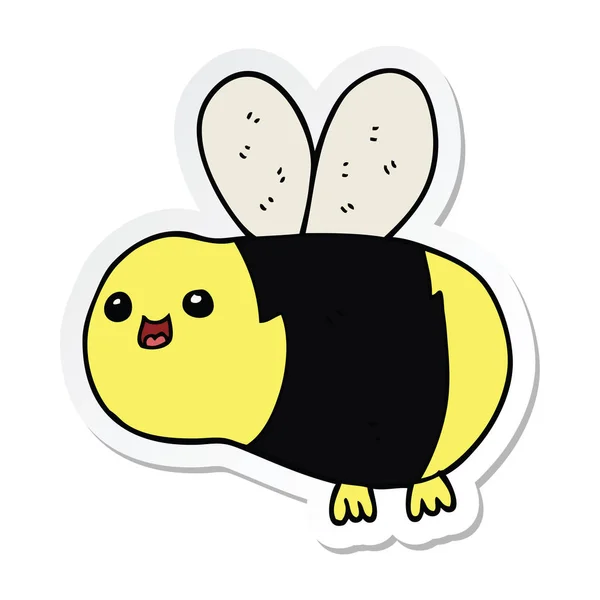 Sticker Van Een Cartoon Bee — Stockvector