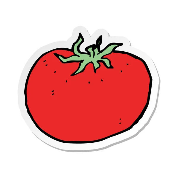 Klistermärke Tecknad Tomat — Stock vektor