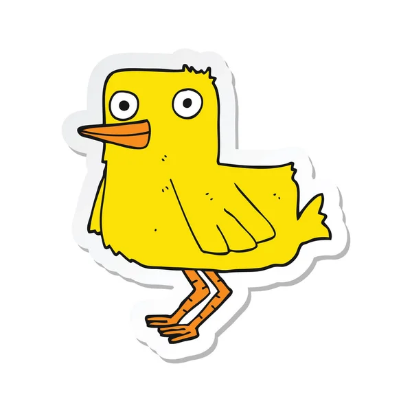 Autocollant d'un canard dessin animé — Image vectorielle