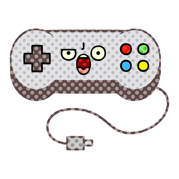 Comic-Stil Cartoon-Spiel-Controller — Stockvektor