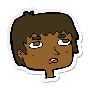 bir çizgi film mutsuz yüz plakası