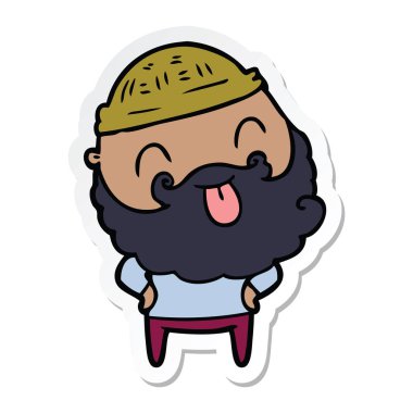 dilini sakallı bir adam etiketi