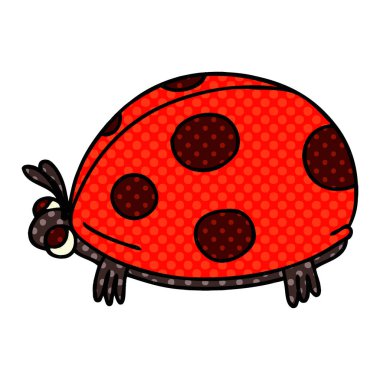 çizgi roman tarzı ilginç karikatür uğur böceği