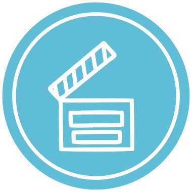 Film clapper kurulu dairesel simgesi simgesi