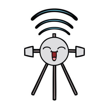 sevimli çizgi bir uydu