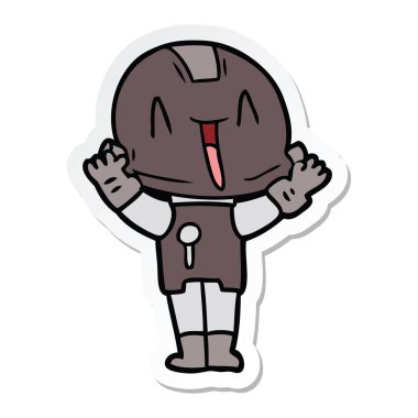 bir çizgi film robot Sticker