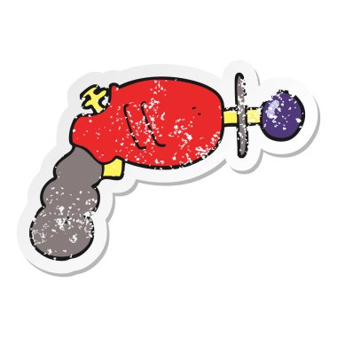 çizgi film ışın silahı sıkıntılı etiket