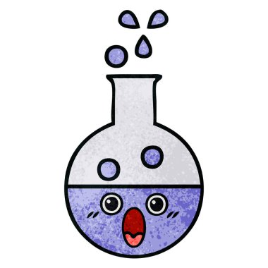 Retro grunge doku çizgi film tüp