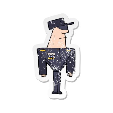 bir çizgi film Muhafızları'nın Retro sıkıntılı etiket