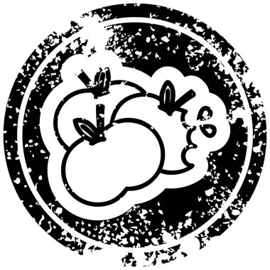 Sulu elma sıkıntılı simgesi simgesi