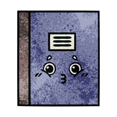 Retro grunge doku karikatür Notebook