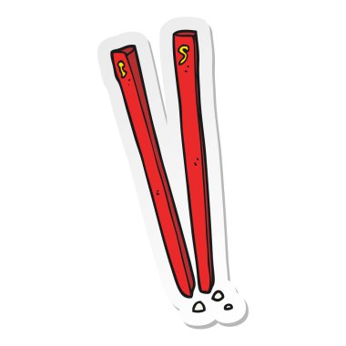 bir çizgi film chopsticks etiket