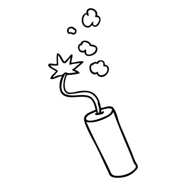 el çizim için çizilmiş doodle aydınlatılmış bir dinamit sopa