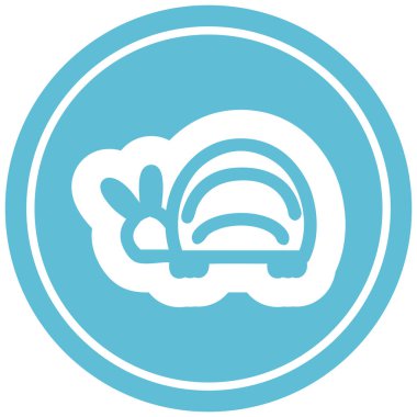 sevimli böcek dairesel simgesi simgesi