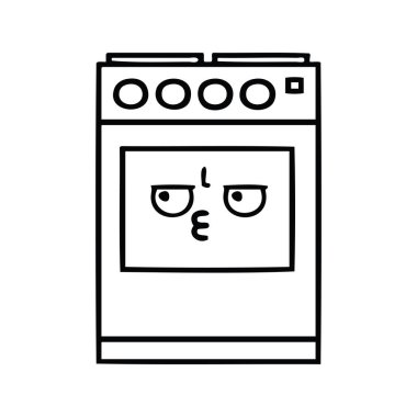 Çizim karikatür bir mutfak fırın