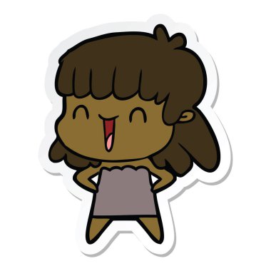 bir çizgi film kadının etiket