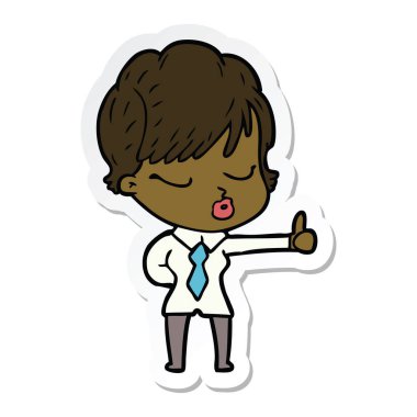 etiket bir karikatür kadının gözleri kapa