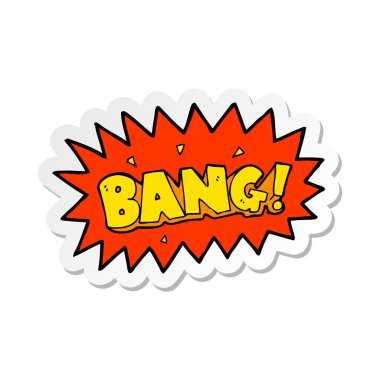 etiket bir karikatür patlama