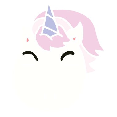 el çekilmiş ilginç karikatür tek boynuzlu at