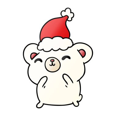 kawaii kutup ayısı, Noel degrade çizgi film