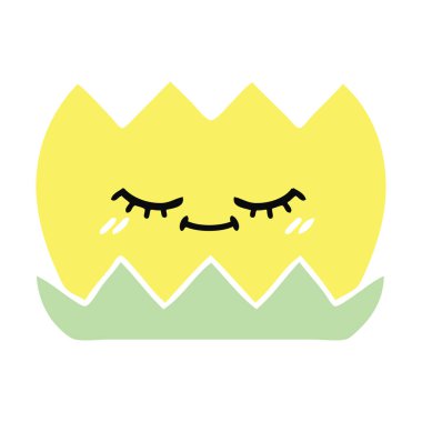 düz renk retro çizgi film su lilly