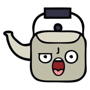 sevimli çizgi bir Kettle