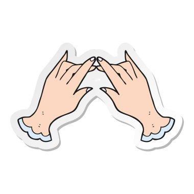 etiket bir karikatür eller