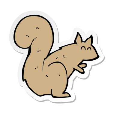 bir çizgi film sincap etiket