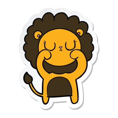 etiket çizgi film aslan